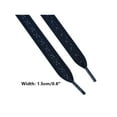 thumbnail image 3 of Wide Flat Cross Reflective Shoelace Braided Decorative Rope for Sneakers Skate Boots 2 Pairs Dark Blue 60cm/23.6", 3 of 4