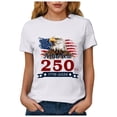 thumbnail image 5 of UngA Women's Patriotic 250Th Anniversary USA Shirt Faith Freedom 250 Years Women's Tshirt XXL,White, 5 of 8