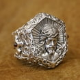 thumbnail image 3 of 925 Sterling Silver Suffering Jesus Christ Punk Ring TA459 US Size 11.5, 3 of 16