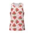 thumbnail image 4 of Fotbe Hand Drawn Watermelon Pattern Men's Quick Dry Workout Tank Top Gym Muscle Tee Fitness Bodybuilding Sleeveless T Shirt Breathable Workout Shirt-3X-Large, 4 of 9