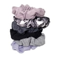 thumbnail image 6 of (4 pack) Scunci Soft Stretch Knit Scrunchie Hair Ties, Grey and Purple Tones, 6 Ct, 6 of 10
