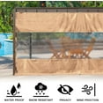 thumbnail image 3 of Outdoor Furniture Heavy Duty Outdoor Clear Panel Curtain, 18 oz Waterproof PVC Polyester Curtain, Weather Resistant & Tearproof for Patios, Gazebos, Pergolas, Privacy Screen (8'H x 12'W, Gray),Patio, 3 of 7