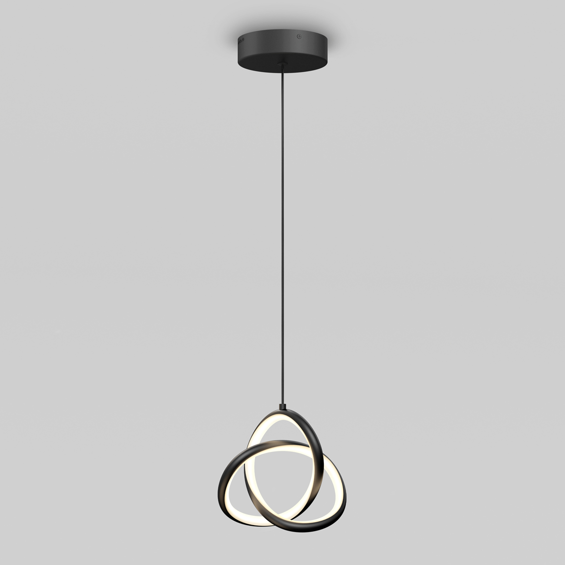 Artika Zephyr 1 Light Modern LED Pendant 3 CCT Black