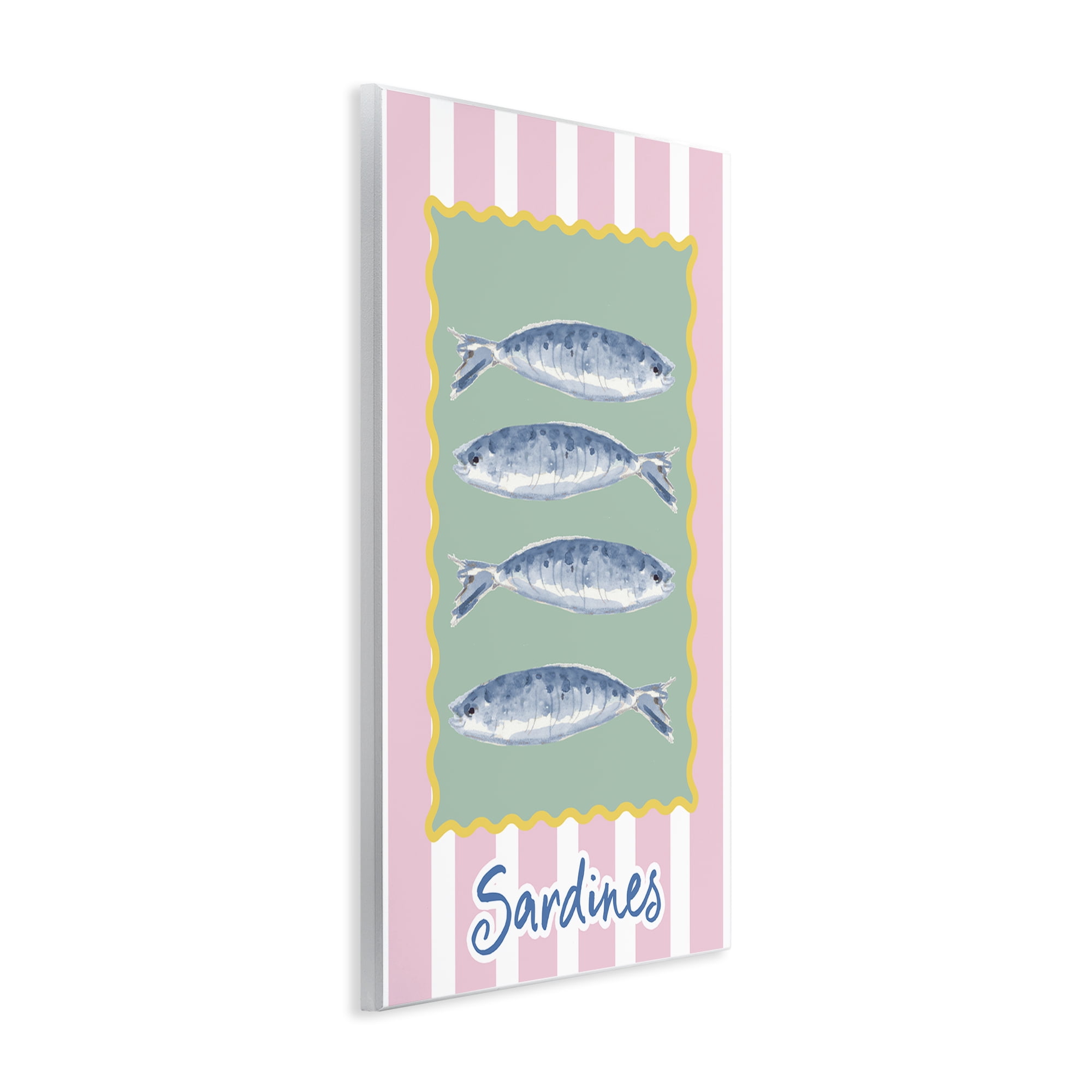 Stupell Industries Pastel Striped Sardines Wall Plaque Art, design by Patricia Pinto