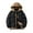 Black, variant on Wyobmus Men's Outerwear Coats Cotton Padded Clothing Thicken Padded Warm Bubble Hooded Coat Fake Two Piece Cold Weather Thermal Outerwear Fashion Quilted Coats Beige