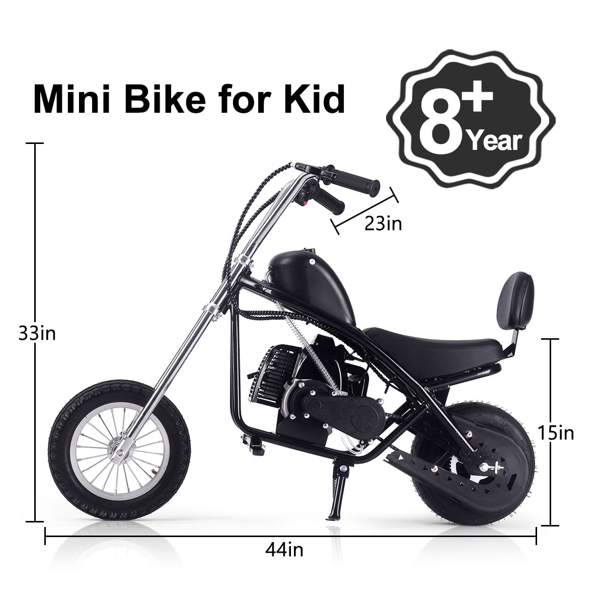 TOXOZERS 50cc Mini Bike,Gas-Powered EPA Approved Mini Dirt Bike with 12.5" 10" Tires,Pull Start,1L Tank,20MPH Top Speed,Upgraded