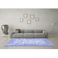 thumbnail image 3 of Ahgly Company Indoor Square Persian Blue Traditional Area Rugs, 5' Square, 3 of 4