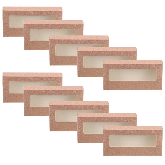 20 Pcs Fake Eyelashes Packaging Box Boxes Nail Art Display Case Thicken Glitter Paper