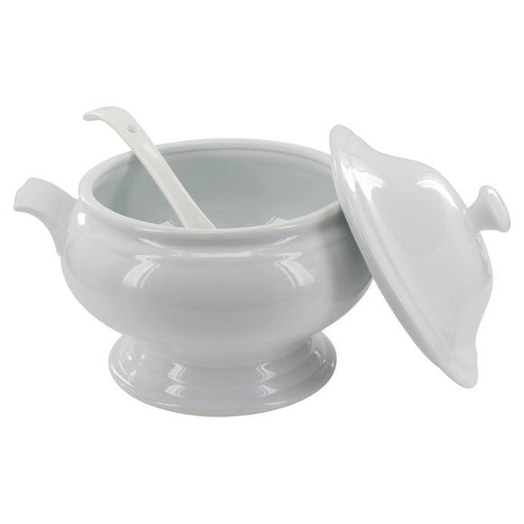 BIA Cordon Bleu Nouveau Ensemble de Service à Soupe 3 Pcs avec Louche, Blanc