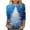 Blue, variant on Christmas Shirts for Women Snowflake Print 3/4 Sleeve Tops Dressy Casual Round Neck Loose Blouse Xmas Trendy Party T-Shirt Blue L
