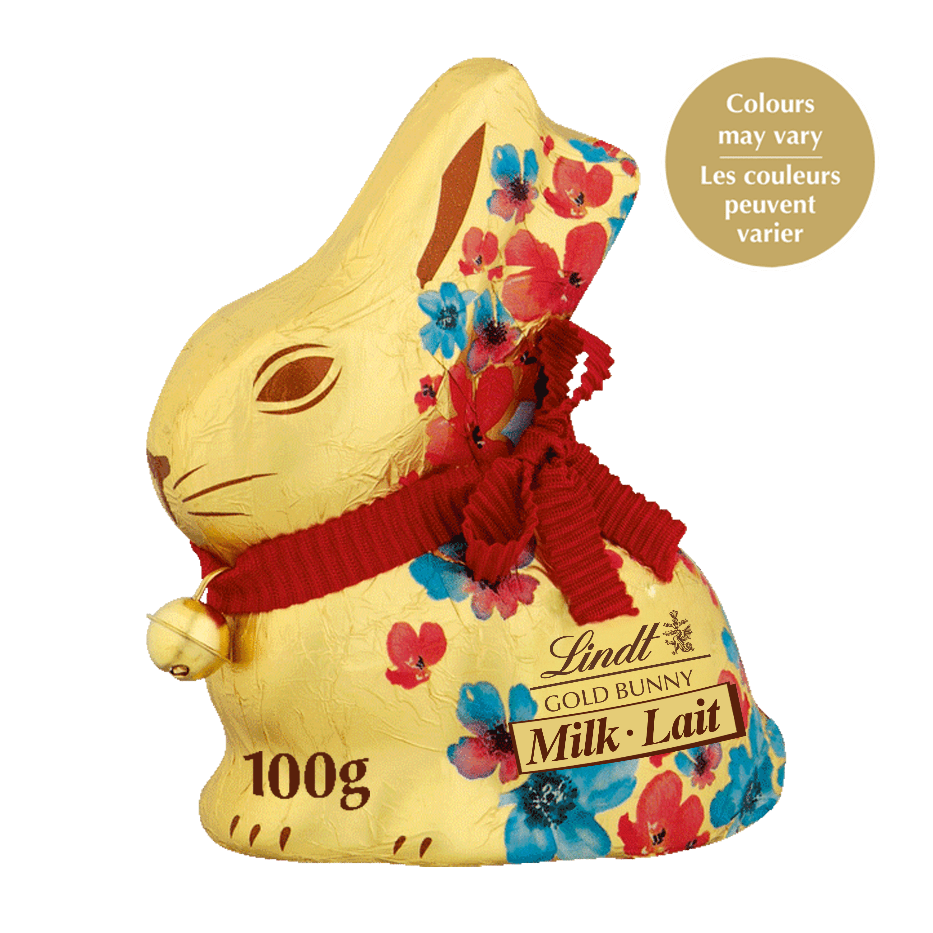 Lindt Floral Edition Pink or Blue GOLD BUNNY Milk Chocolate Easter