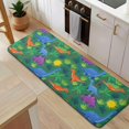 thumbnail image 5 of Green Cartoon Dinosaurs Palm Trees Sun Pattern Kitchen Rug Mat,Kitchen Runner Rugs Non Skid Washable,Decorative Kitchen Floor Mats for Kitchen,Sink,Laundry,17"x47.2", 5 of 7