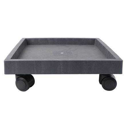 Homemaxs Plant Tray Planter Flowerpot Stand Caddy Pot Flower Rolling Wheels Holder Trolley Saucer Square Caddies Wheel Moveable