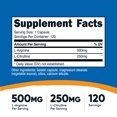 thumbnail image 5 of Nutricost L-Arginine L-Citrulline Complex 750mg, 120 Capsules - Non-GMO Supplement, 5 of 5