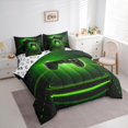 thumbnail image 3 of Manfei Kids Gamepad Controller 7pcs Bedding Comforter Set,Console Video Game Queen Bedding Sets,Green Black Queen Sheet Sets For Boys,Luxury Bedroom Decor Reversible, 3 of 8
