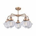 thumbnail image 2 of Innovations Lighting  Oxford - 5 Light 25" Stem Hung Chandelier Clear/Antique Copper, 2 of 2