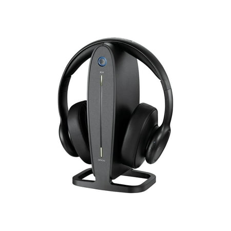insignia - ns-hawhp2 rf wireless over-the-ear headphones - black