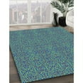 thumbnail image 3 of Ahgly Company Machine Washable Indoor Rectangle Transitional Sapphire Blue Area Rugs, 2' x 5', 3 of 7