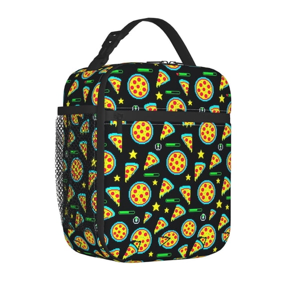 Pizza Lunch Bag Reusable Insulated Cooler Lunch Box Portable Leakproof Thermal Container Tote Bags For Office Work Picnic Travel
