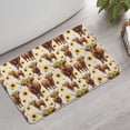 thumbnail image 2 of Beige Highland Cow Sunflower Pattern Bathroom Rugs Mat,Non Slip Microfiber Bathroom Rug,Rubber Backing,Soft Bathroom Mats for Bathroom Floor,Tub and Shower,17x27in(43x68cm), 2 of 5