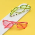 thumbnail image 6 of Rimless Punk Sunglasses for Women Men Sun Glasses Vintage Green Eyewear Shades UV400, 6 of 6