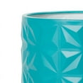 thumbnail image 3 of Geometric Metal Planter Pot With 4-Leg Gold Metal Base - Turquoise - 10"H x 9"W, 3 of 4