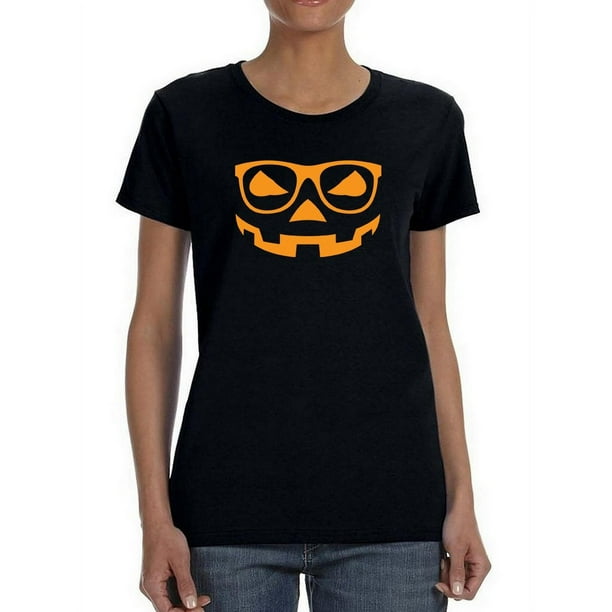 Playera Para Mujer - Calabaza de Halloween con Lentes Smartprints T-shirt