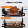 thumbnail image 3 of Flintex Portable Charcoal Grill with 360° Motorized Rotisserie, 2-in-1 Direct & Indirect Cooking, Foldable Outdoor BBQ for Camping & Backyard, 3 of 10