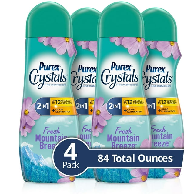 Potenciador de fragancias y aromas Purex Crystals, 600 ml, paquete de 4