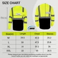 thumbnail image 4 of Hi-Vis Safety Shirt Long Sleeve Class 3 Reflective Work T-Shirt 3-Pack Yellow/Orange, 4 of 7