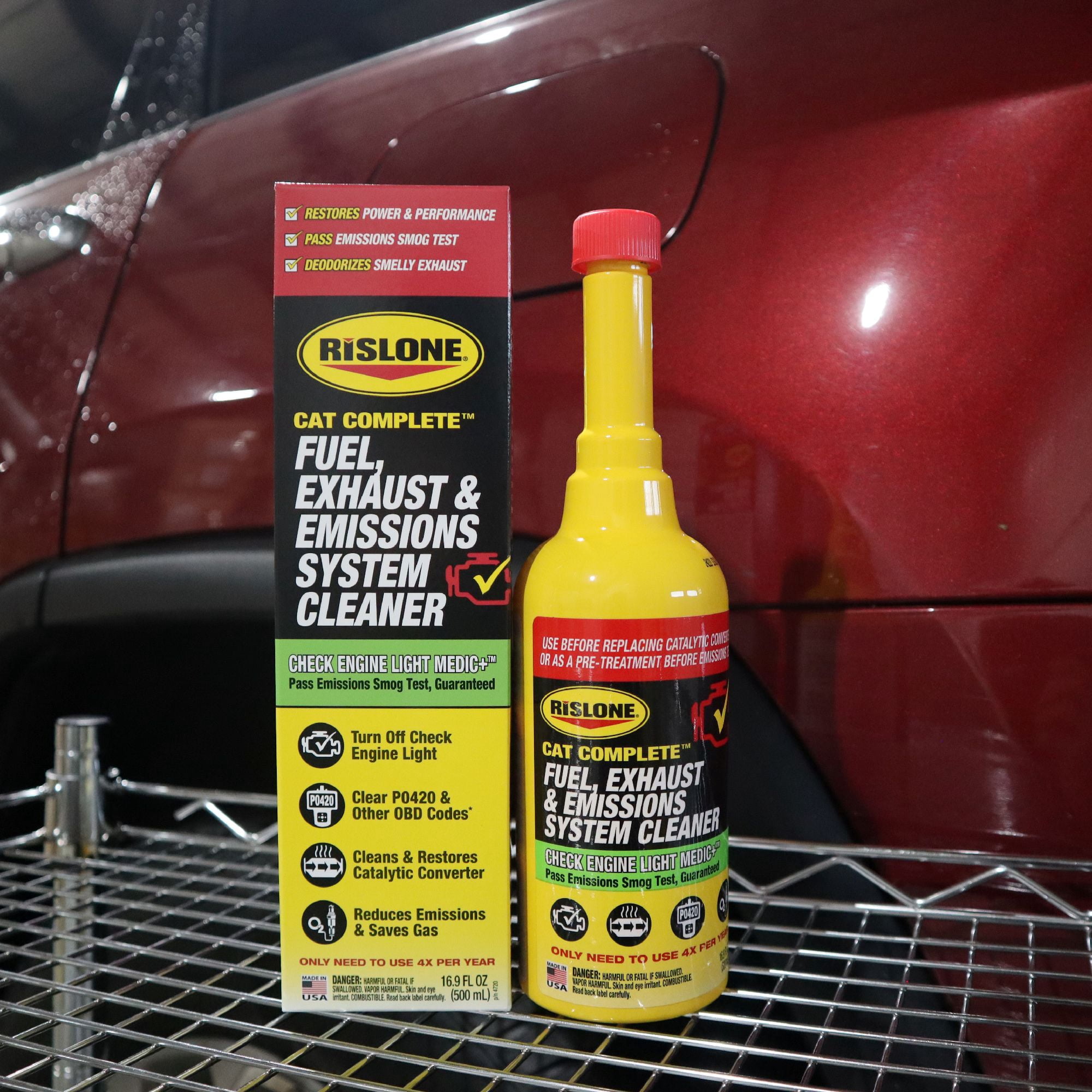 (2 pack) Rislone Cat Complete Fuel, Exhaust & Emissions System Cleaner, 16.9 oz