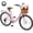 Pink, variant on 24'' Wheels Cruiser Bikes Bicycles for Adults, 7 Speed Bike with Basket for Women Men