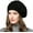 Black, variant on Women Winter Knit Beret Hat Rabbit Hair French Style Beret Classic Warm Casual Beanie Hat