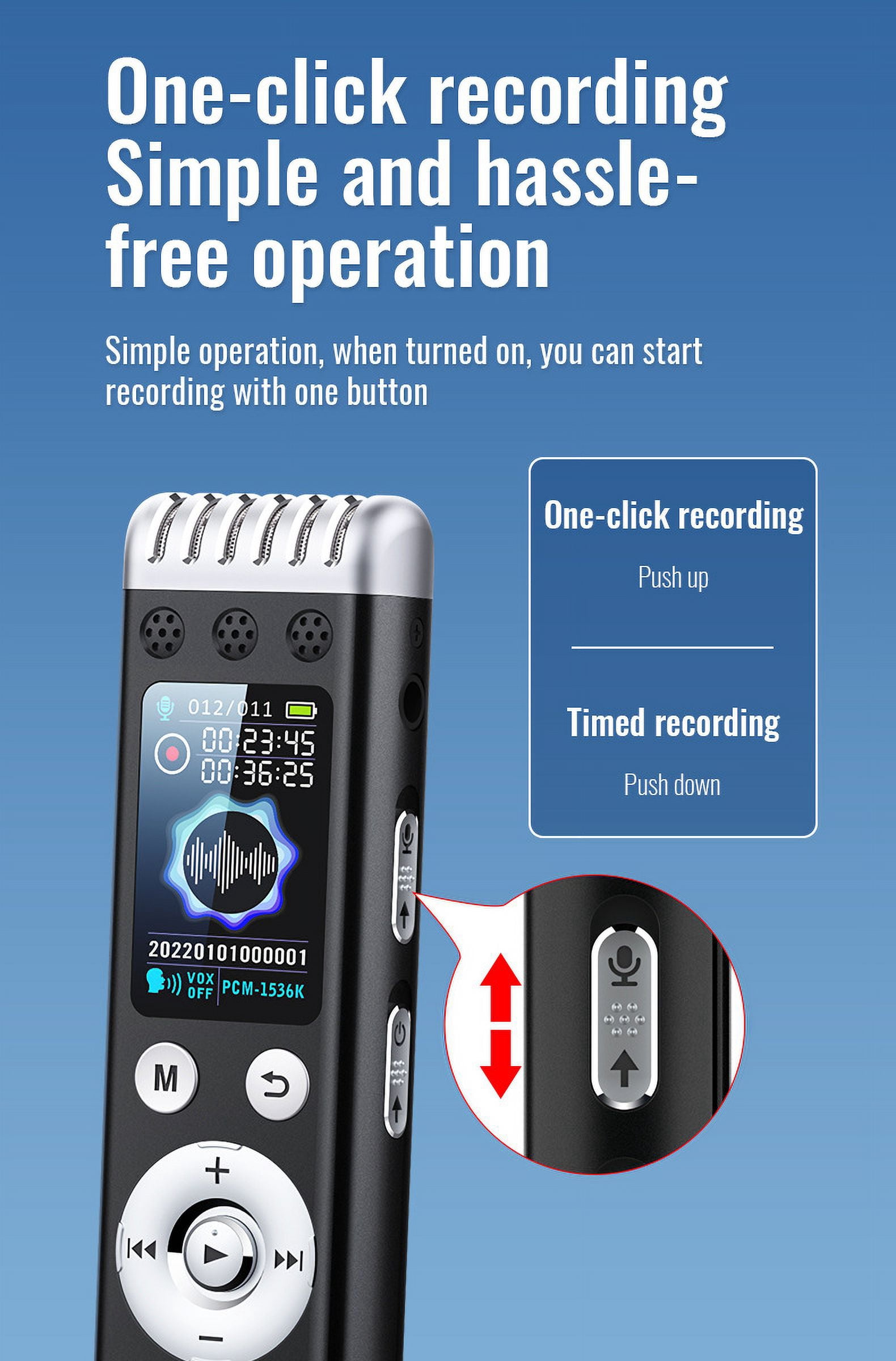 CJBZLCPCOO new Q88 dual microphone work recorder mp3ai intelligent high definition noise reduction voice recorder