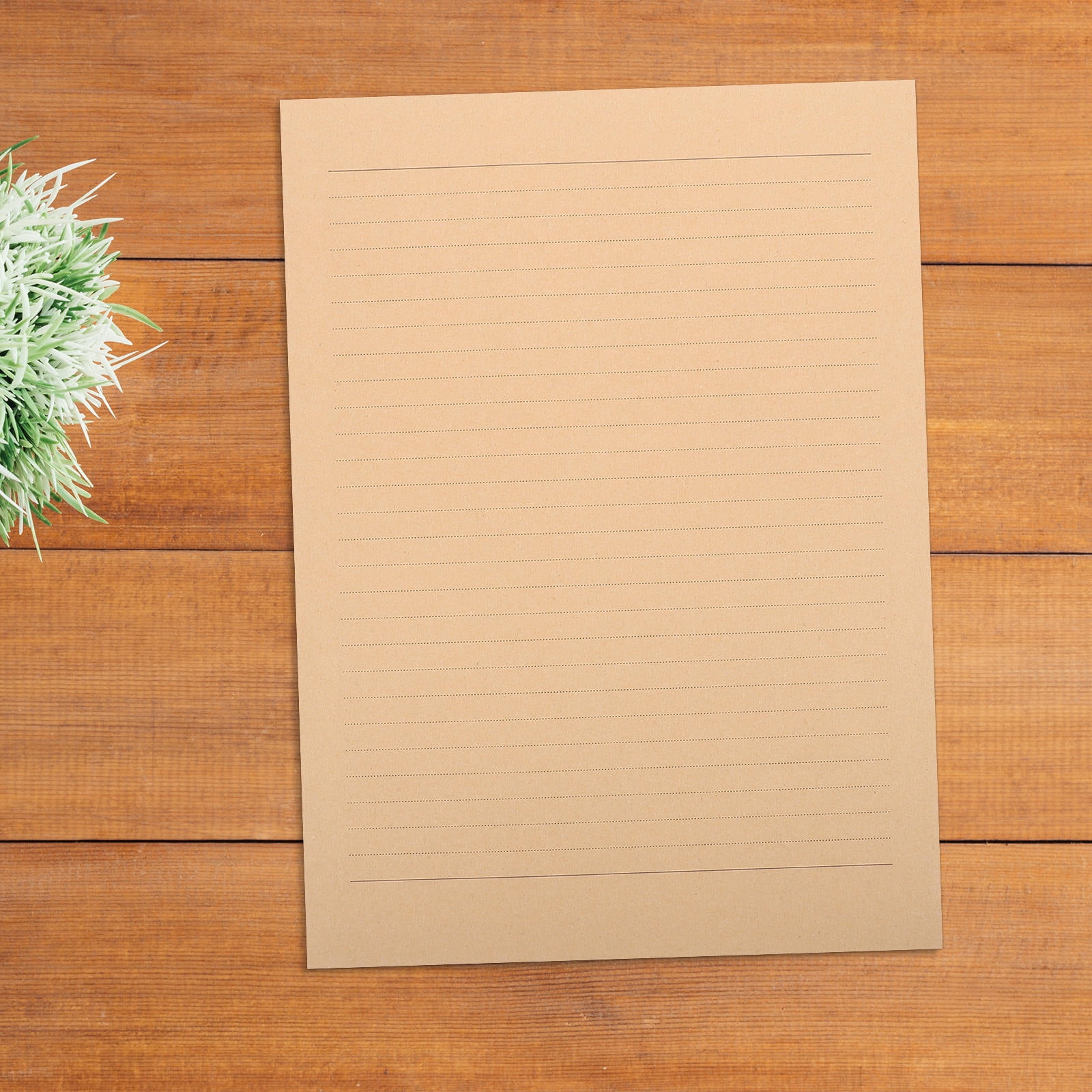 Raindrops Retro ChocolateColored Lined Stationery Paper for Daily Use Writing and Printing 100 Sheets