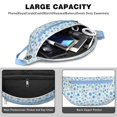thumbnail image 4 of Fanny Pack Blue Christmas Snowflake Pattern Waist Pack Bag,Running Cross Bag,Waterproof Large Fanny Packs for Women Men for Travel Running Hiking Cycling, 4 of 6