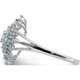 thumbnail image 4 of Sterling Silver Rhodium Aquamarine Ring (Size 7) Made In India qr4529aq-7, 4 of 5
