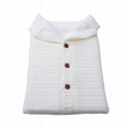 thumbnail image 5 of Saco de dormir con botones estilo europeo y americano, saco de dormir para cochecito de bebé al aire libre, saco de dormir grueso y cálido de terciopelo tejido de lana, 5 of 5