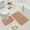 Pink, variant on Gosuguu 2-Piece Non-Slip Absorbent Bathroom Floor Mat Set with U-Shape and Rectangular Rugs, Solid Color Polyester Fiber