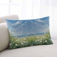 thumbnail image 2 of Spring Floral Throw Pillow Cover 20 x 36 Inch Decorative Pillow Cover White Green Flowers Modern Oil Painting Art Lumbar Pillowcase Seasonal Rectangle Cushion Case for Couch Sofa Bed Living Room, 2 of 7