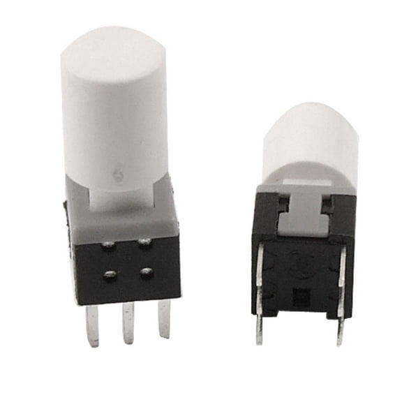 Unique Bargains 10 Pcs 5.8 x 5.8mm x 14mm PCB Momentary Tactile Tact Push Button Switch 6P w Cap
