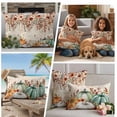thumbnail image 5 of Orange Green Pumpkins Fall Outdoor Waterproof Pillow Covers, Thanksgiving Floral Botanical Vintage Decorative Square Throw Pillowcase Sofa Cushion Sham for Patio/Couch/Chair, 18"x18" 2 Pack, 5 of 8