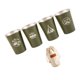 thumbnail image 2 of Juego de 4 tazas de acero inoxidable para acampar al aire libre para picnic, barbacoa, cerveza, café, vino, verde militar, 2 of 10