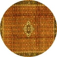 thumbnail image 1 of Ahgly Company Indoor Round Persian Yellow Traditional Area Rugs, 6' Round, 1 of 4