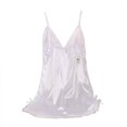 thumbnail image 2 of Orchip Women's Nightdress, Female Spaghetti Straps Satin Lace Chemise Nightgown Full Slips Sleepwear with Bow, 2 of 6