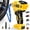Latest Yellow, variant on Tire Inflator Portable Air Compressor, 150 PSI Cordless Bike Pump, Air Pump for Auto, Motorcycle, Bicycle, Balls with Pressure Gauge, LED Light & Car Accessories, Black