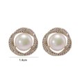 thumbnail image 7 of SPRING PARK Round Faux Pearl Silver Plated Stud Earring for Women Earrings Jewelry Gift, 7 of 7