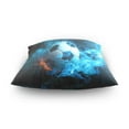 thumbnail image 4 of Soccer Ball with Fire Throw Pillow Covers Couch Pillowcases Decor for Bed Sofa 16" x 16", 4 of 7