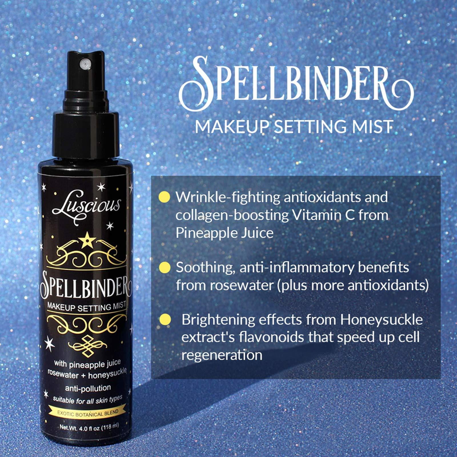 Spellbinder Makeup Setting Spray by Luscious Cosmetics - Made with Real Pineapple Juice, Rosewater, and Honeysuckle - Long Lasting Setting Spray ...