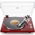 thumbnail image 1 of Tocadiscos DIGITNOW con Bluetooth, Previo Phono y USB, Madera Roja, 1 of 9